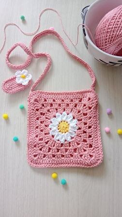 Çocuk Pembe Çanta ve Toka Seti