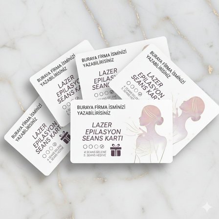 Lazer Epilasyon 10 Adet Sadakat Kartı Promosyon Hediye İndirim