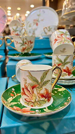 ROYKING FEDERİCA 6 LI KAHVE FİNCANI BONE CHINA