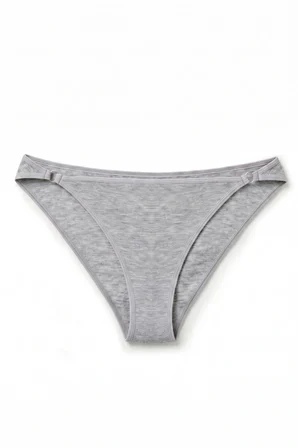 Öts Kadın Külot 3'lü, Yüksek Bel Bikini, Halka Detaylı (%96 Pamuk - %4 Elastan)