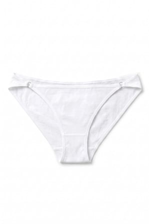 Öts Kadın Külot 3'lü, Yüksek Bel Bikini, Halka Detaylı (%96 Pamuk - %4 Elastan)