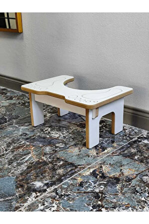 Klozet Çömelme Ayak Taburesi, Beyaz Wc Basamak, Wc Tuvalet Taburesi, Klozet Ayaklığı