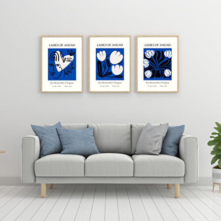 Picasso Duvar Tablosu Çerçeveli 3'lü Set
