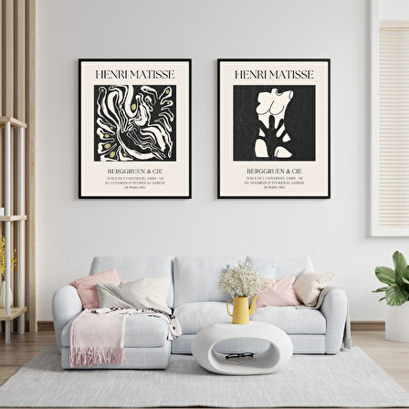 Henri Matisse Duvar Tablosu Çerçeveli 2'lü Set