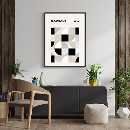 Bauhaus Minimalist  Duvar Tablosu Çerçeveli 2'li Set