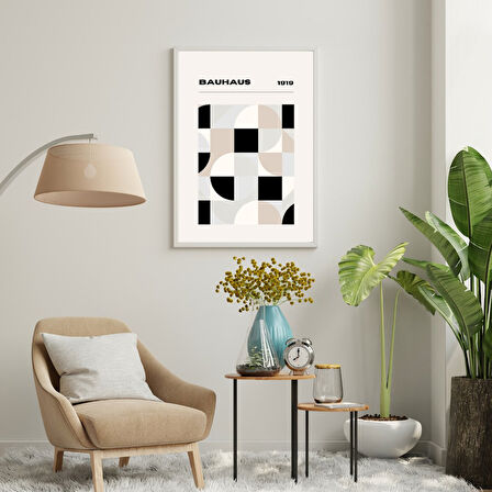 Bauhaus Minimalist  Duvar Tablosu Çerçeveli 2'li Set