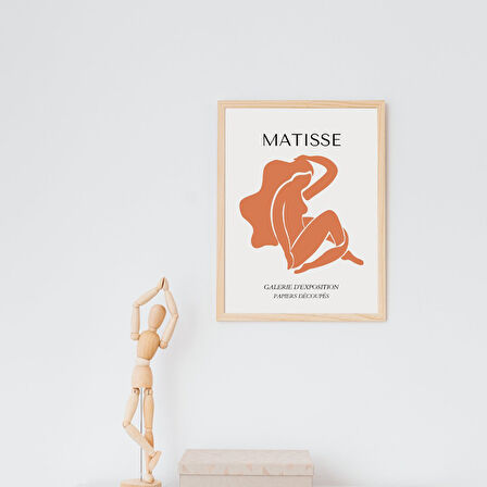Turuncunun Büyüsü Matisse  Duvar Tablosu Çerçeveli 3'lü Set