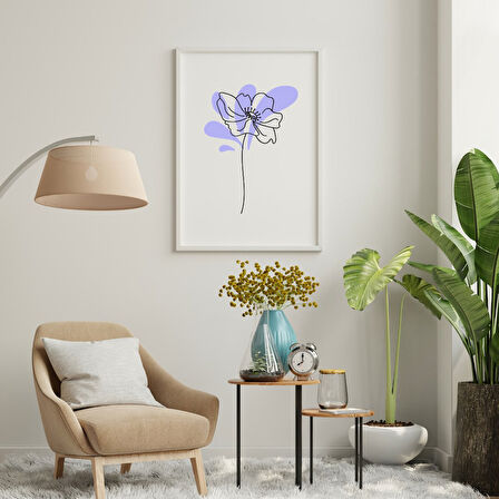 Mavinin Büyüsü Picasso Duvar Tablosu Çerçeveli 3'lü Set