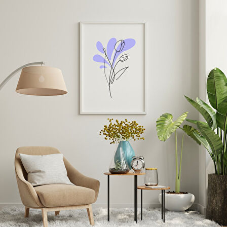 Mavinin Büyüsü Picasso Duvar Tablosu Çerçeveli 3'lü Set