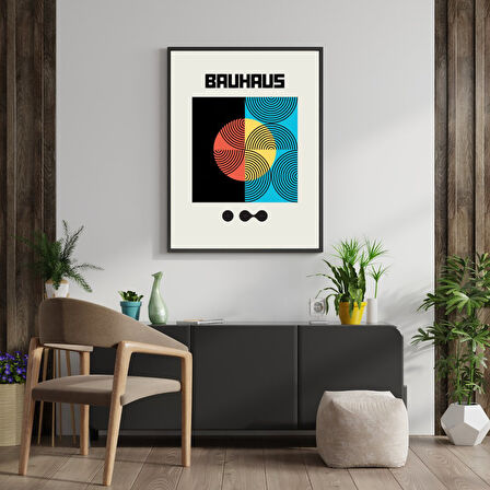 Bauhaus Gece Karanlığı Duvar Tablosu Çerçeveli 3'lü Set