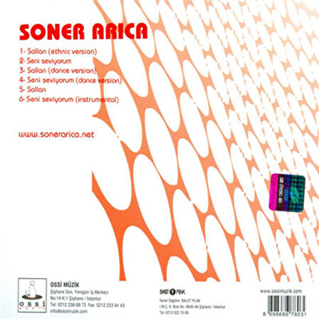 Soner Arıca Sallan - CD