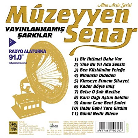 Müzeyyen Senar Yayınlanmamış Şarkılar - CD