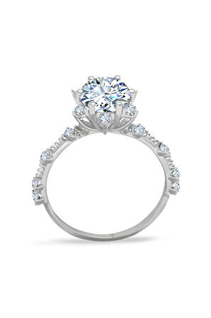 beyaz altın Beyaz Altın Tektaş Tasarım Yüzük