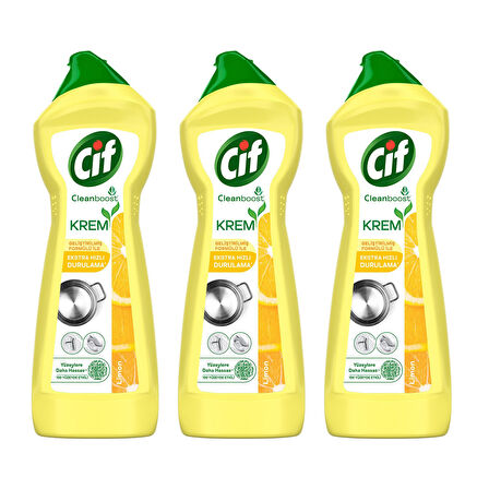 Cif Krem Limonlu 750 ml x 3 Adet