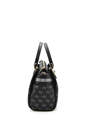 Kadın Omuz Çantası 1103-42965 SİLVER POLO  Kadın ÇANTASI M178 SİYAH PLATİN-MAT SİYAH