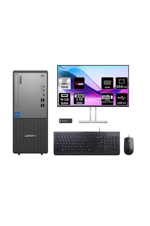 ThinkCentre Neo 50T G5 i7 13700 16GB 2TB SSD RX550/4GB FDOS Masaüstü Bilgisayar + 23.8"