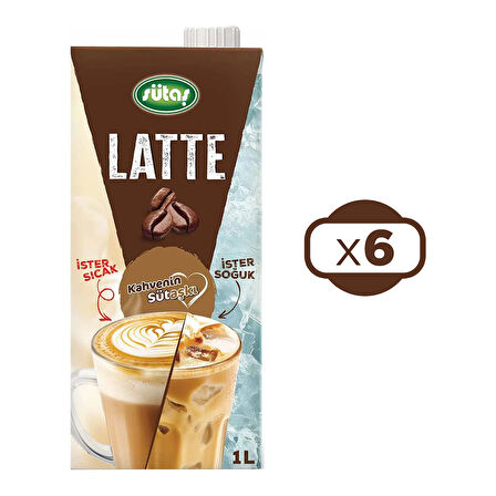 Sütaş Latte 1 lt x 6 Adet