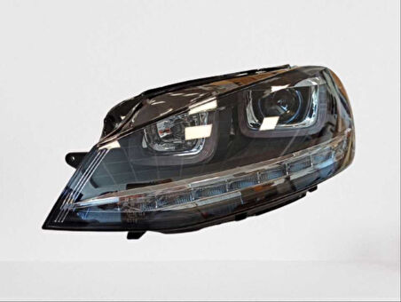 Volkswagen Golf 7 İçin U Led Far (Silver) Hareketli Sinyal 7 Full Led Çift U