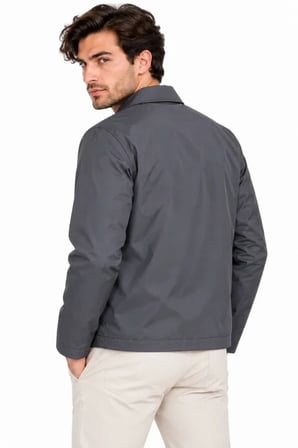 Biçomi 4 Mevsim Koruyucu: Su İtici & Rüzgar Keser Nefes Alan Astarlı Erkek Ceket Mont (Füme)