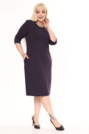 Cepli Kışlık Büyük Beden Elbise 42B-2489