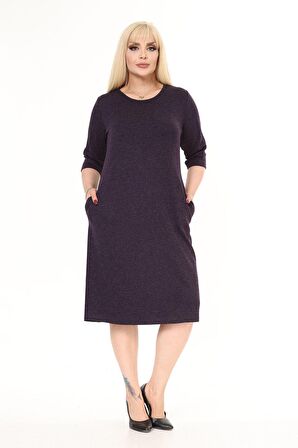 Cepli Kışlık Büyük Beden Elbise 42B-2489