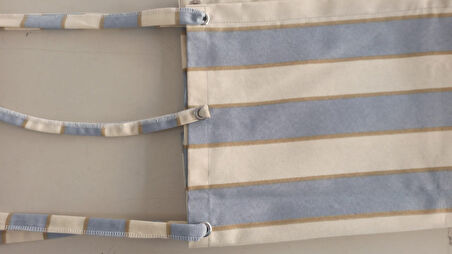 CEYLAN Home Balkon Perdesi Kuş Gözü Ölçü Seçenekli Gri Krem Çizgili