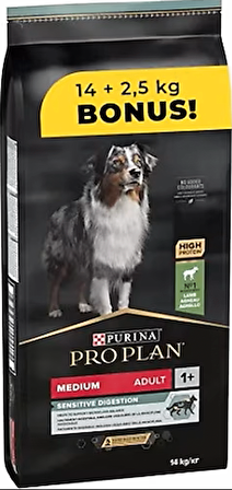 Pro Plan Sensitive Digestion Medium Kuzu Etli 14 + 2.5 kg Yetişkin Köpek Maması