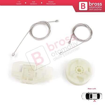 Renault Scenic MK2 2003-2009 4/5 Kapı 8200118856 İçin Elektrikli Arka Sol Kapı Cam Kriko Tamir Seti