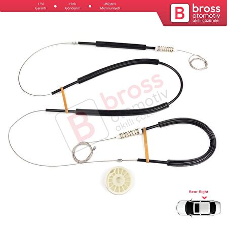 Audi Q7 MK1 4L 4LB 2006-2015 5-Kapı SUV 4L0839462 İçin Elektrikli Arka Sağ Cam Kriko Tamir Seti