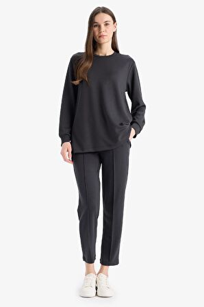 Regular Fit Esnek Belli Cepli Basic Düz Pantolon