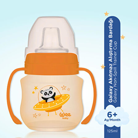 Wee Baby Galaxy Akıtmaz Alıştırma Bardağı 125 ml Turuncu