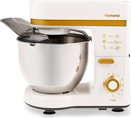 Homend Profashion 3060H Stand Mikser Krem Gold Mutfak Şefi 1500W 5 Lt