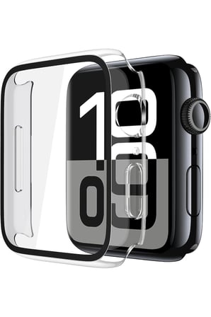Apple Watch Series 10 / 11 42mm Uyumlu Yumuşak Şeffaf Kılıf Kasa Ve Ekran Koruyucu 360 Tam Koruma Kapak