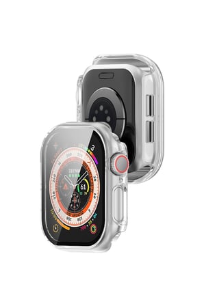 Apple Watch 11-10 42mm Uyumlu SARARMAZ Şeffaf Sert Kasa ve Ekran Koruyucu