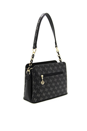 Kadın Omuz Çantası 937-43000 SİLVER POLO ÇAPRAZ Kadın ÇANTASI M178 SİYAH PLATİN-MAT SİYAH