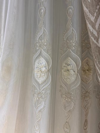 NİVEMESHOME CANSEL EKRU  1/2,5 PİLELİ TÜL PERDE