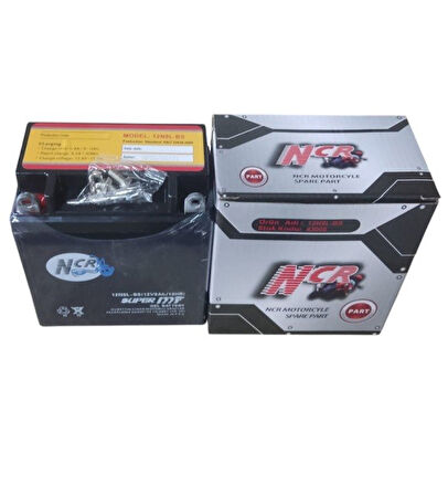 NCR 12V 9 AMPER (12N9L - BS - RUS - JAWA - MZ) MOTOSİKLET AKÜSÜ EBATLAR: 137x76x134mm