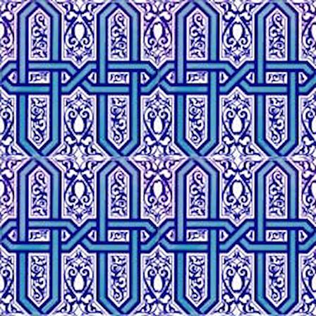 Armada Çini 20x20 Cm Ac 9 Selçuklu Mavi Zincir Desenli Çini Karo