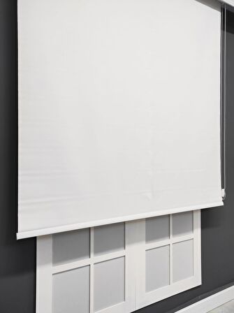 Beyaz Işık Geçirmeyen Blackout Stor Perde  Beyaz-170 x 200