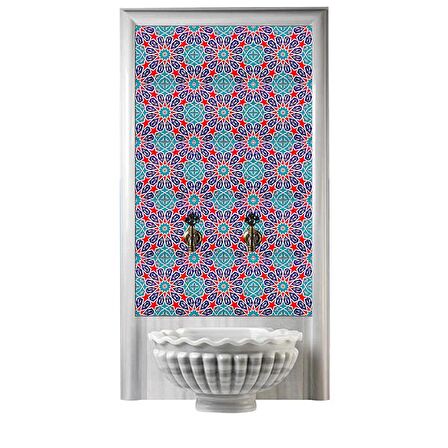 Armada Çini 60x100 Cm Ac 28 Geometrik Serigraf Türk Hamamı Pano