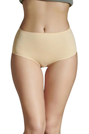 Kadın Yüksek Bel Toparlayıcı Külot - Özel Kalıp 3'lü Paket (Siyah, Beyaz, Ten Renk)