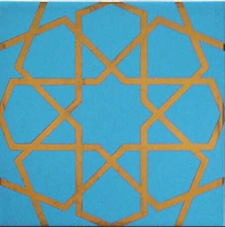 Armada Çini 20x20 Cm SP 89 Turkuaz Metalik Kütahya Çini Karo