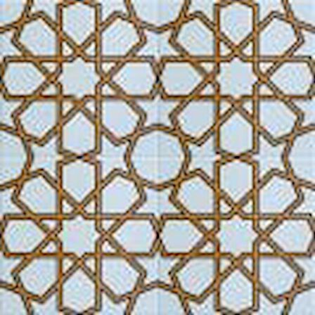 Armada Çini 20x20 Cm SP 89-v Sarı Beyaz Türkmen Yıldızı Çini Karo
