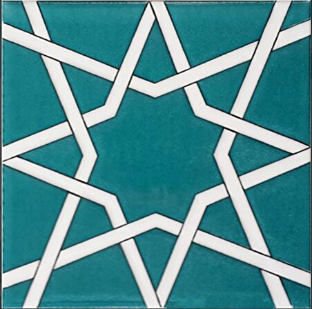 Armada Çini 20x20 Cm SP 94 Yıldız Kütahya Çinisi Selçuklu Çini Karo