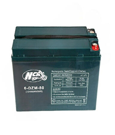 NCR 12V 80AH JEL AKÜ İKLİ PAKET EBATLAR:  223x121x174mm 