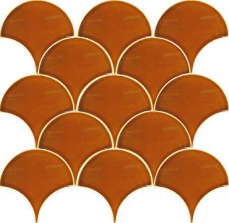 Armada Çini 17x17 cm Karamel Balık Pulu Seramik