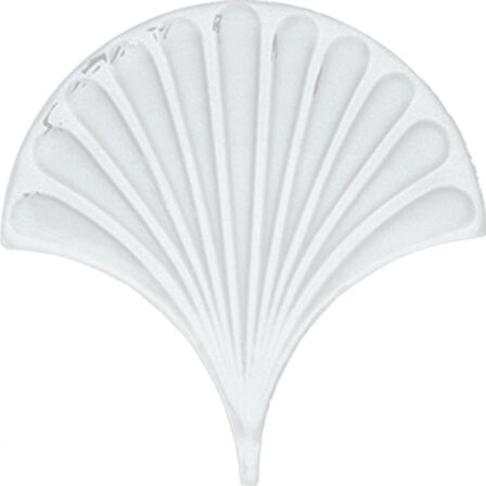 Armada Çini 17x17 cm Beyaz İstiridye Balık Pulu Seramik