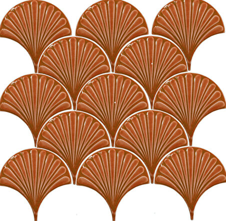 Armada Çini 17x17 cm Karamel İstiridye Balık Pulu Seramik