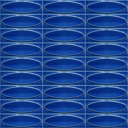 Armada Çini 7x21 Cm Elips Kobalt  Çini Seramik