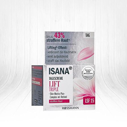 Isana Lift Triple Besleyici ve Sıkılaştırıcı Etkili Gündüz Kremi SPF15 50ml